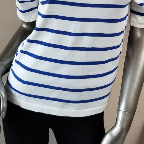 Mickey Logo Blue Stripe Knit T - with Free Gif - Picture 2 of 3